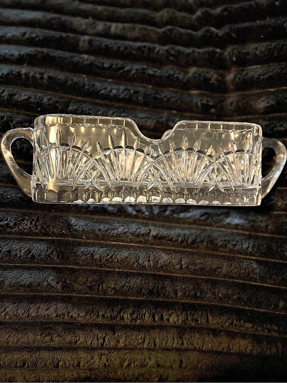 Large vintage Godinger Shannon Crystal Freedom Caddy